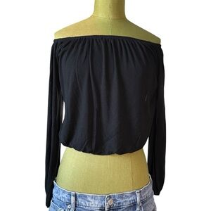 Candie's Black Off-Shoulder Blouse